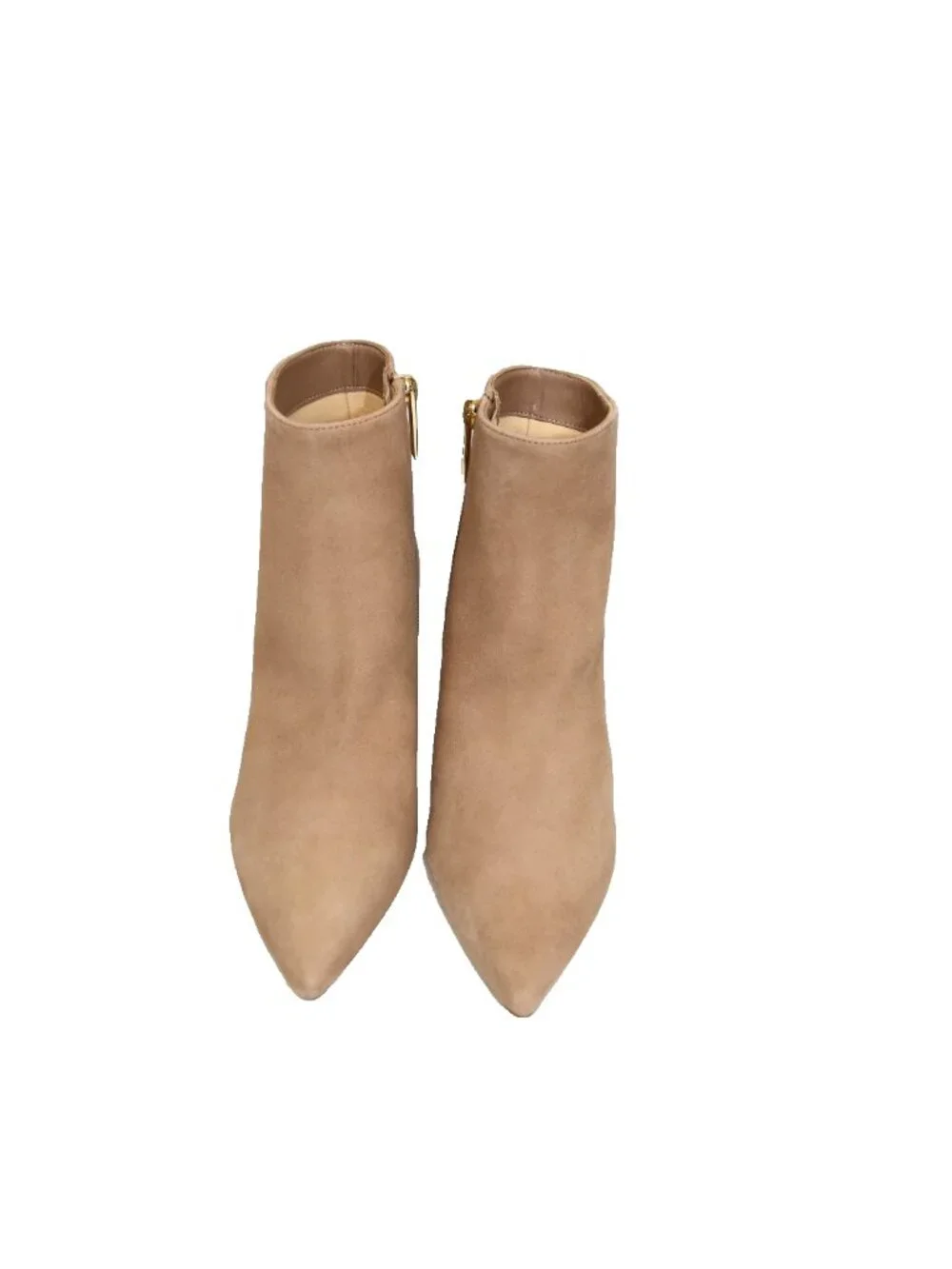 $600 L'AGENCE Aimee Bootie Buckskin Suede POINTY TOE HEELED BEIGE 39 (TF21)